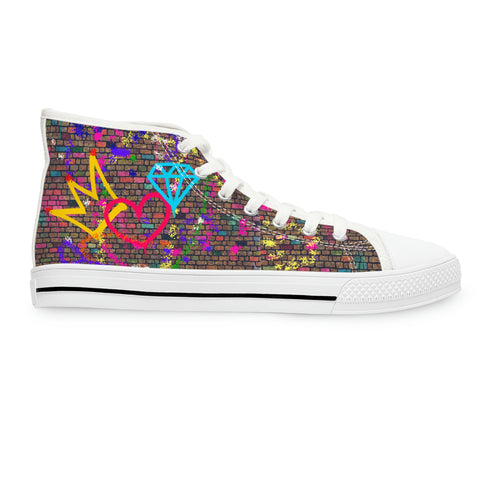 Brickette Graffiti Sauce Women's High Top Sneakers