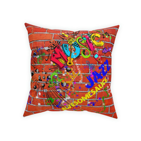 Graffiti Large Broadcloth Pillow18 inch