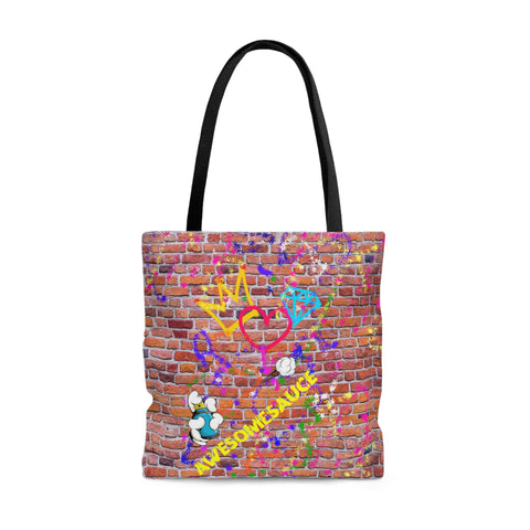 K Brick Graffiti Large Tote Bag- SelfieSauce