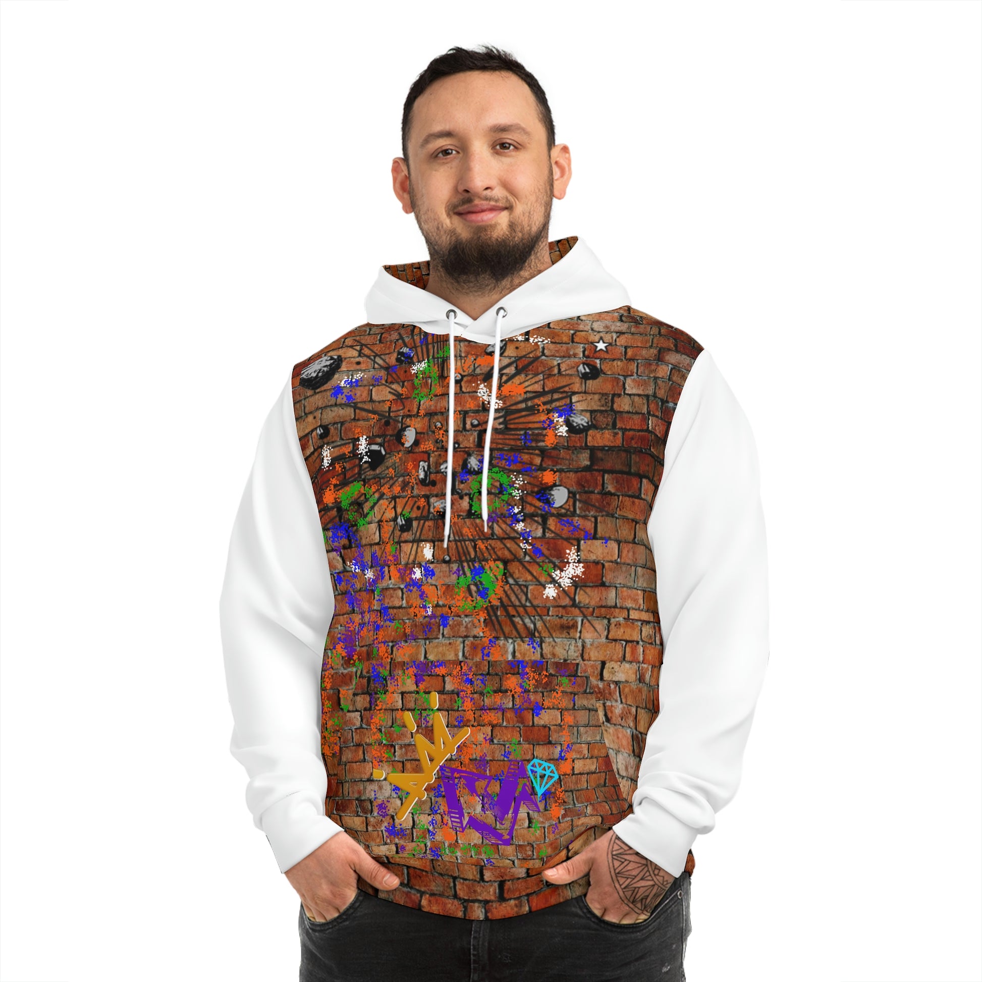 All Over Graffiti Crowns Hoodie