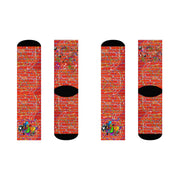 Graffiti Brick Sublimation Crew Socks - Graffiti Sportswear and Streetwear Fashions  - Jewelzshpere