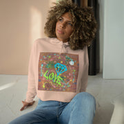 Graffiti Love Crop Hoodie