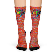 Graffiti Brick Sublimation Crew Socks - Graffiti Sportswear and Streetwear Fashions  - Jewelzshpere