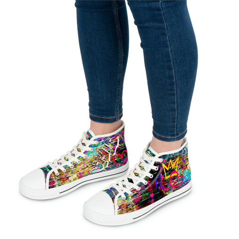 Signature Graffiti Sauce Women's High Top Sneakers