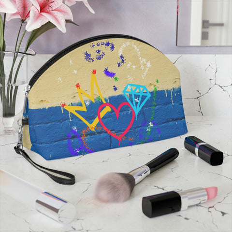 Crowns Love Diamonnds Graffiti Makeup Bag