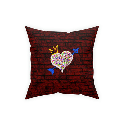 Love Brick Graffiti Broadcloth Pillow