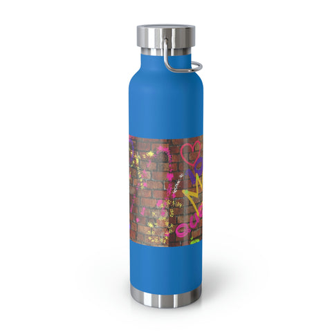 QueenSauce Graffiti Copper Vacuum Insulated Bottle, 22oz