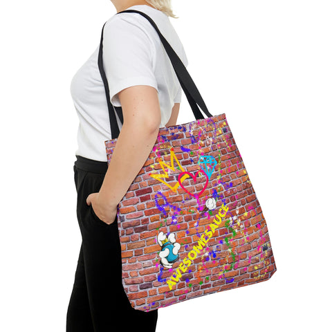 K Brick Graffiti Large Tote Bag- SelfieSauce