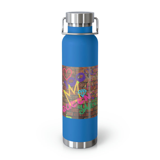 QueenSauce Graffiti Copper Vacuum Insulated Bottle, 22oz