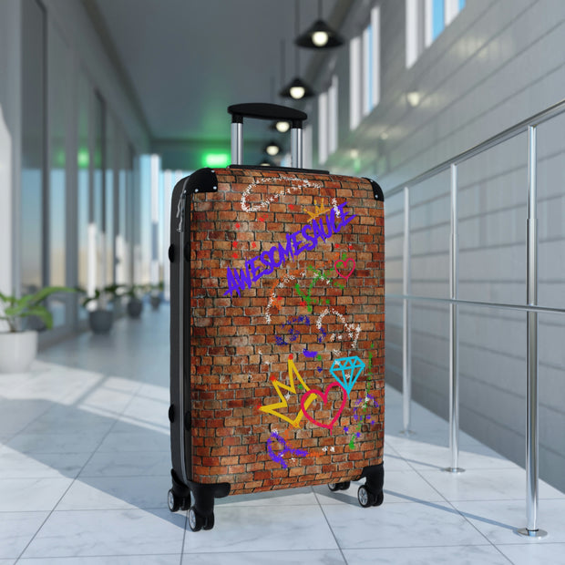 Crowns Love Diamonds  Graffiti Suitcase - Carry-On