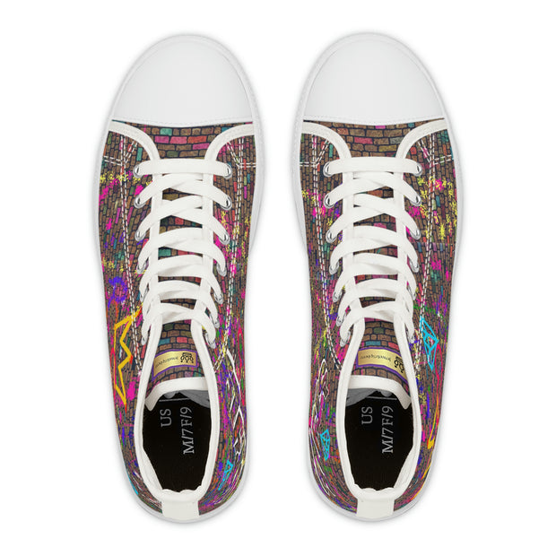 Brickette Graffiti Sauce Women's High Top Sneakers