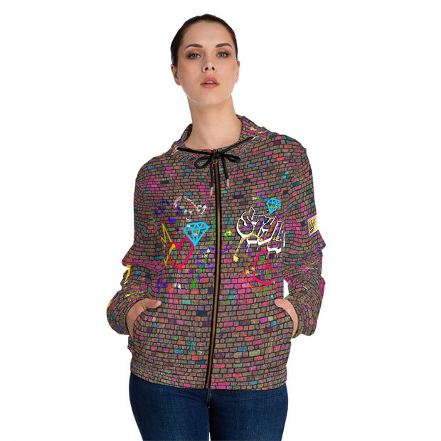 Brickette Graffiti Women’s Full-Zip Hoodie