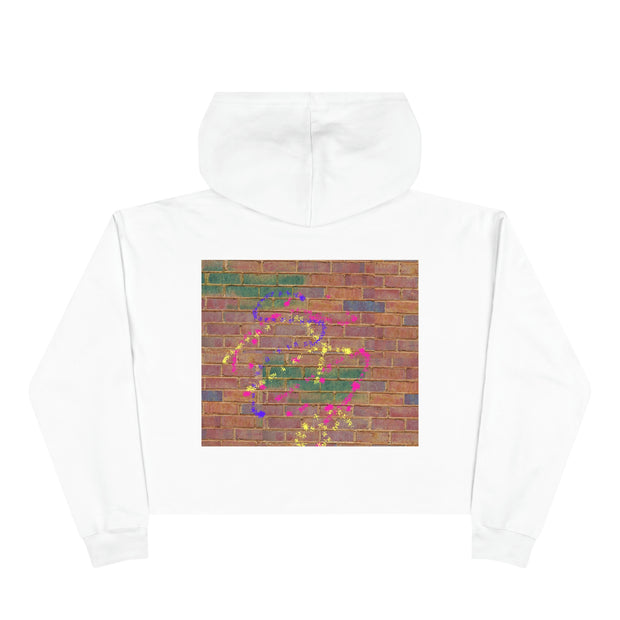 Graffiti Love Crop Hoodie