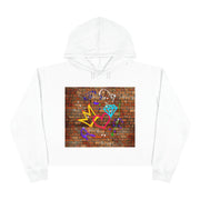 Graffiti Crowns Love Diamonds Crop Hoodie